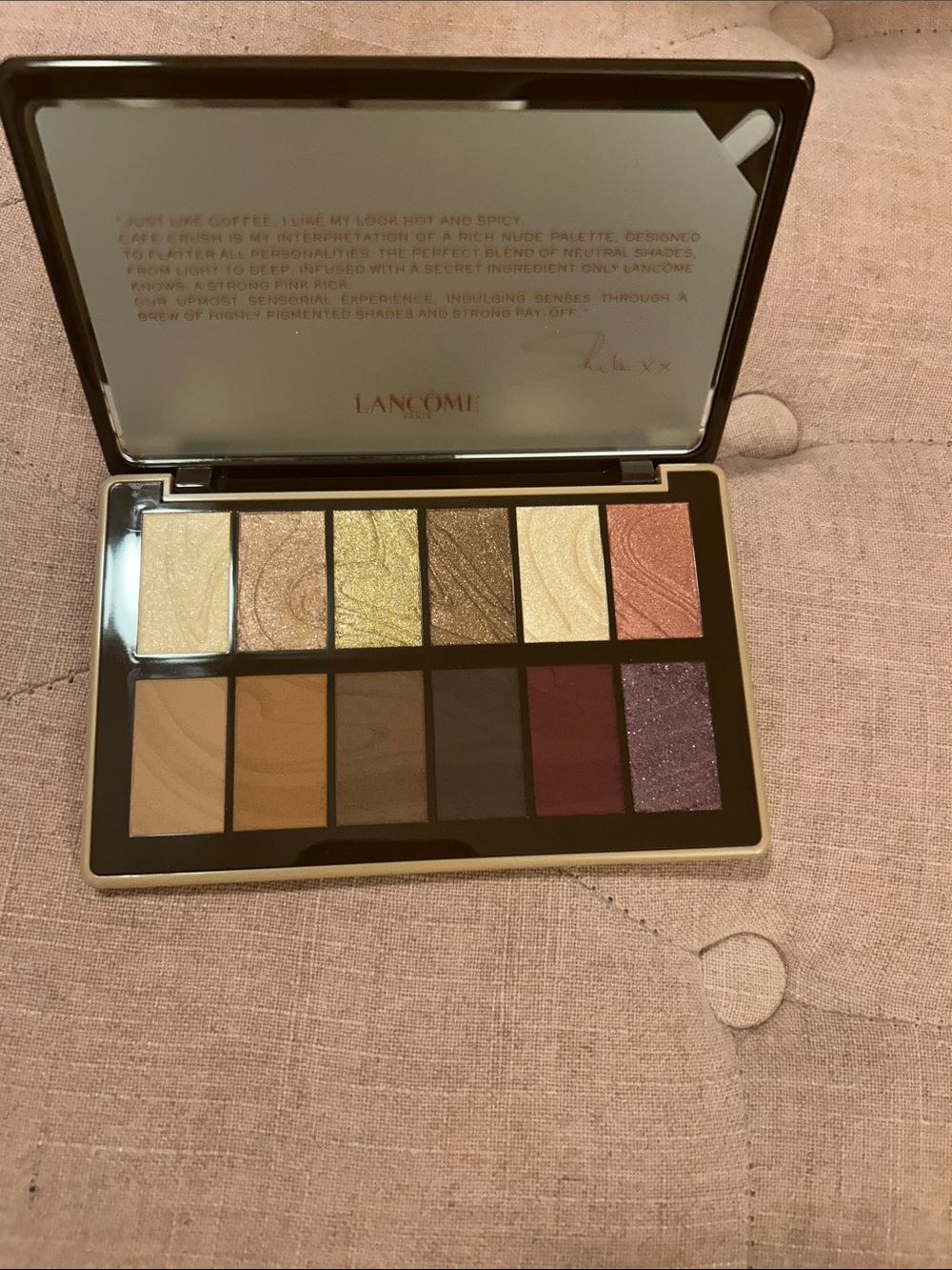 Lancôme Makeup Eyeshadow Palette - Brown, Gold, Pink, Purple. New in box.